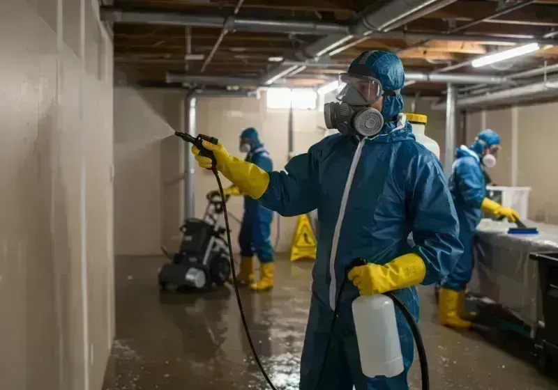 Basement Sanitization and Antimicrobial Treatment process in Darien, WI